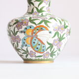 Cloisonné enamel butterfly vase, China 1950s