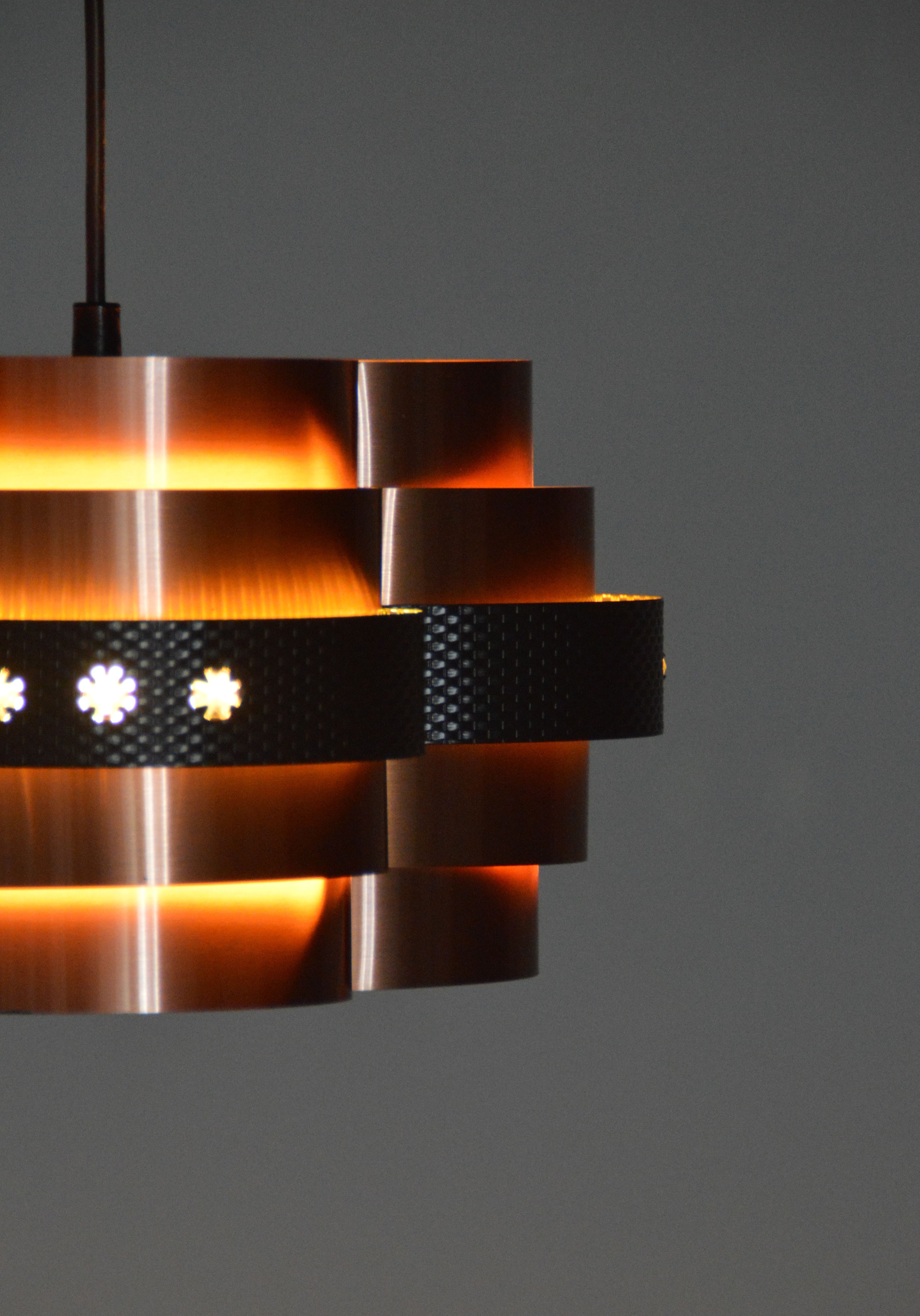 Danish hanging lamp P65 designed by Werner Schou for Coronell, 1970s