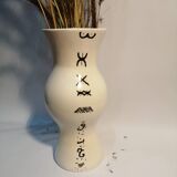 Vase objet de décoration en argile blanche