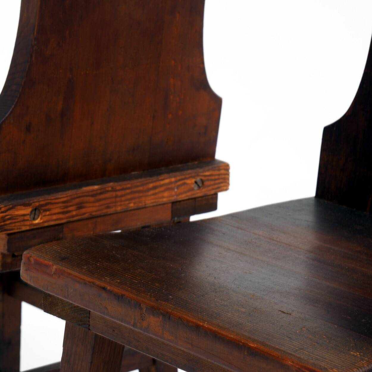 Set of Solid Oak “Farm- or Mountain Chairs” from the Netherlands