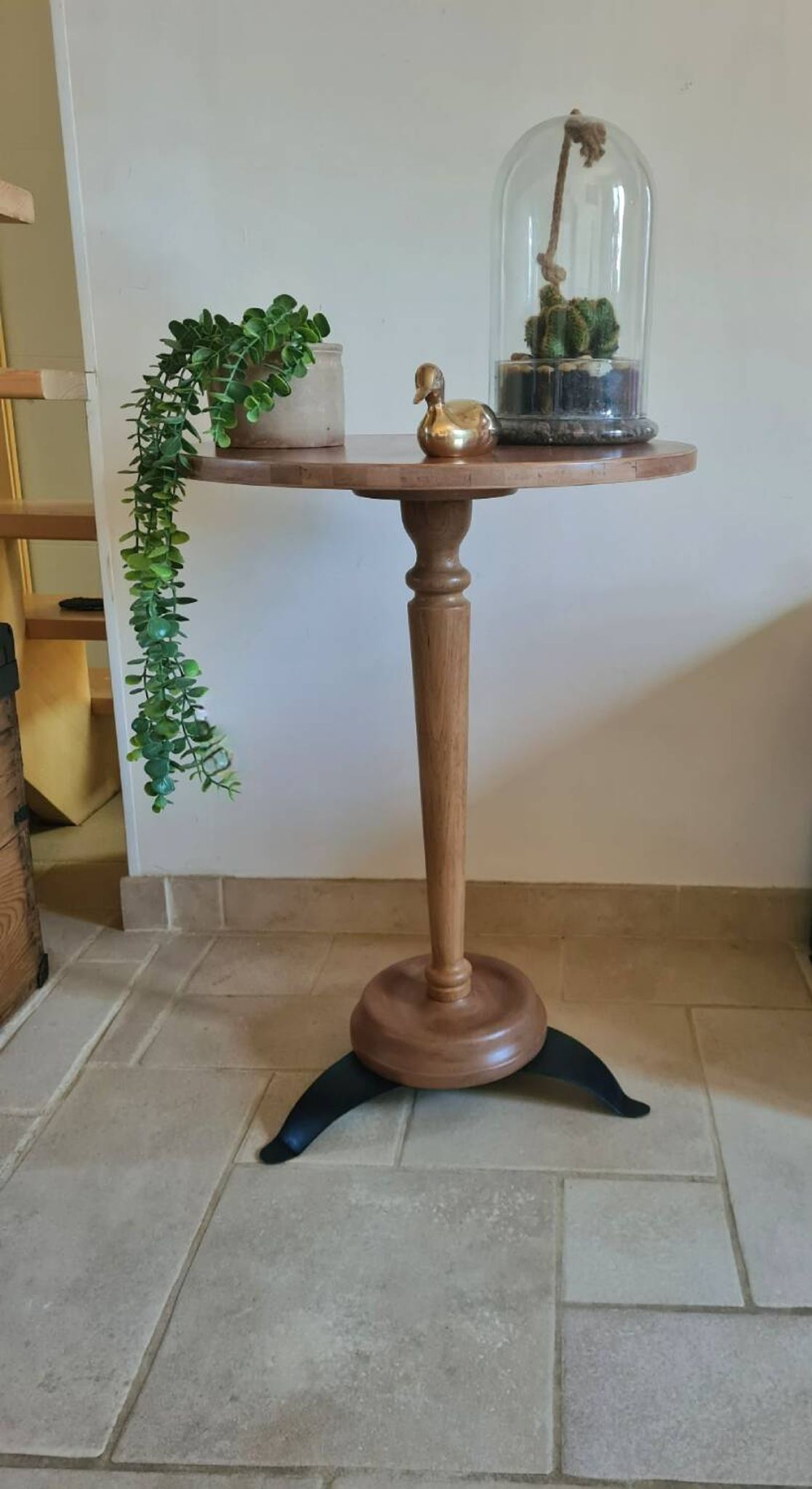 Vintage pedestal table or side table