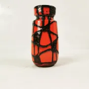 Fat Lava ceramic vase, Scheurich Keramik 242-22 "Spiderweb," 1960s.