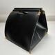 Leather and Brass Dimensionefuoco Firewood Sack by Afra & Tobia Scarpa, Italy, 1980s