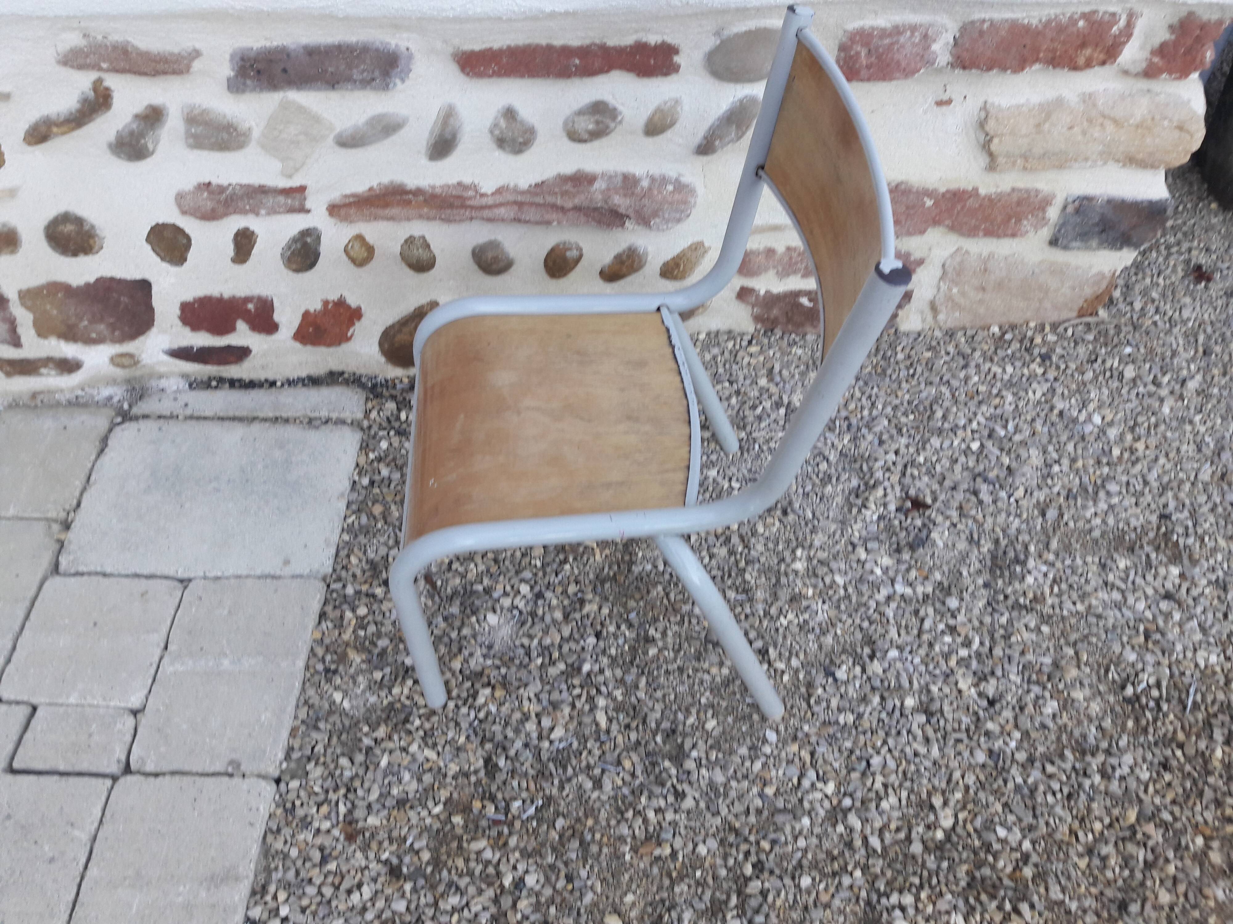 Formica school desk with chair