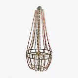 Lustre en perles de bois