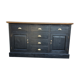 Industrial furniture craft six drawers two black doors