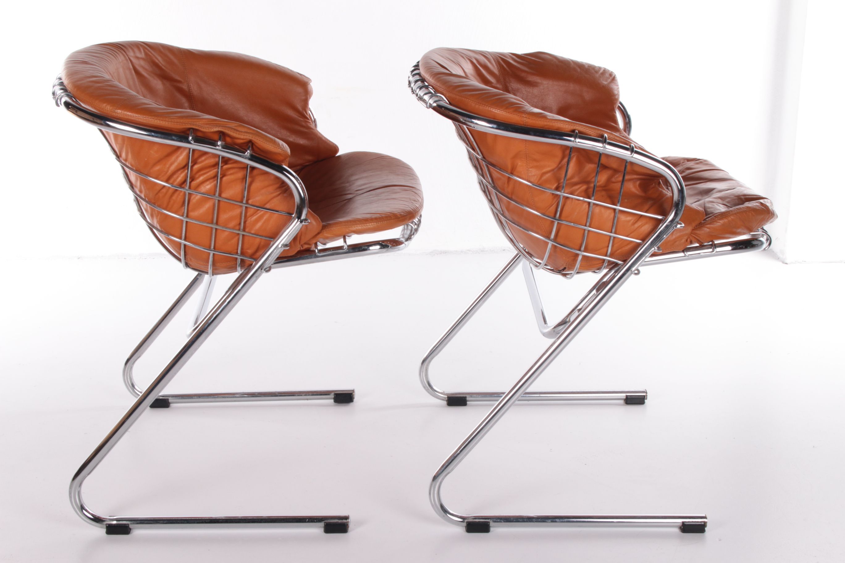 Set of 2 Gastone Rinaldi Dining room chairs Model Flynn,1970 Italy
