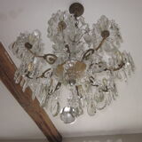 chandelier has antique pendants