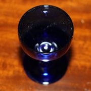 Sherry Carafe and Antique Bristol Blue Glasses
