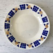 Hollow dish / salad bowl badonviller with geometric patterns 30s