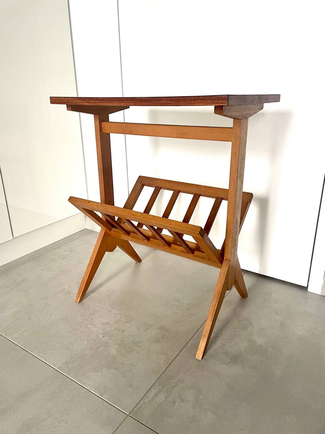 Small side table magazine holder 1950