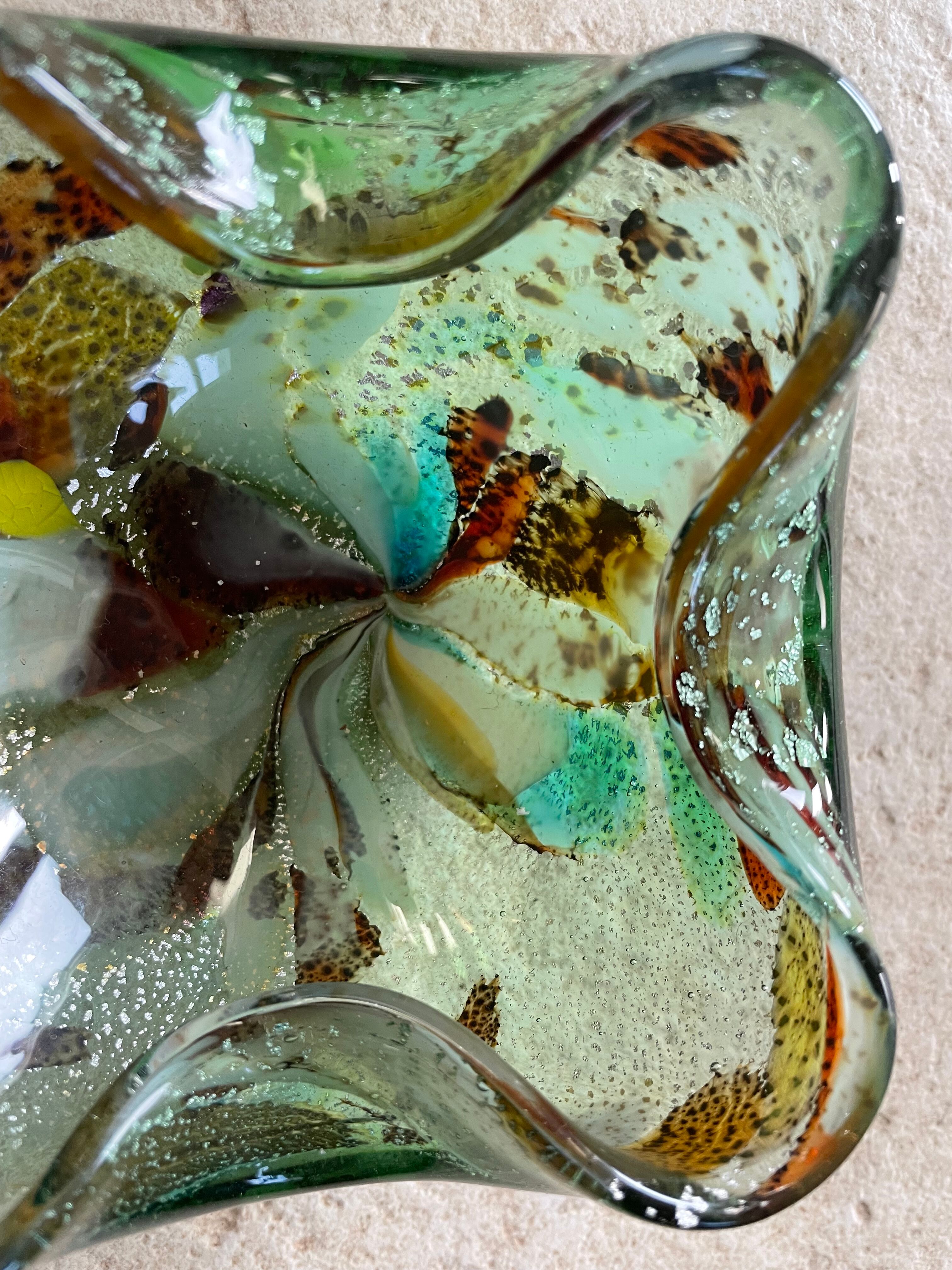 Tutu-frutti glass pocket trays from Murano circa 1960