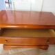Cherry wood ogee chest of drawers - 4 drawers - 80s - long chest of drawers - Louis Philippe style