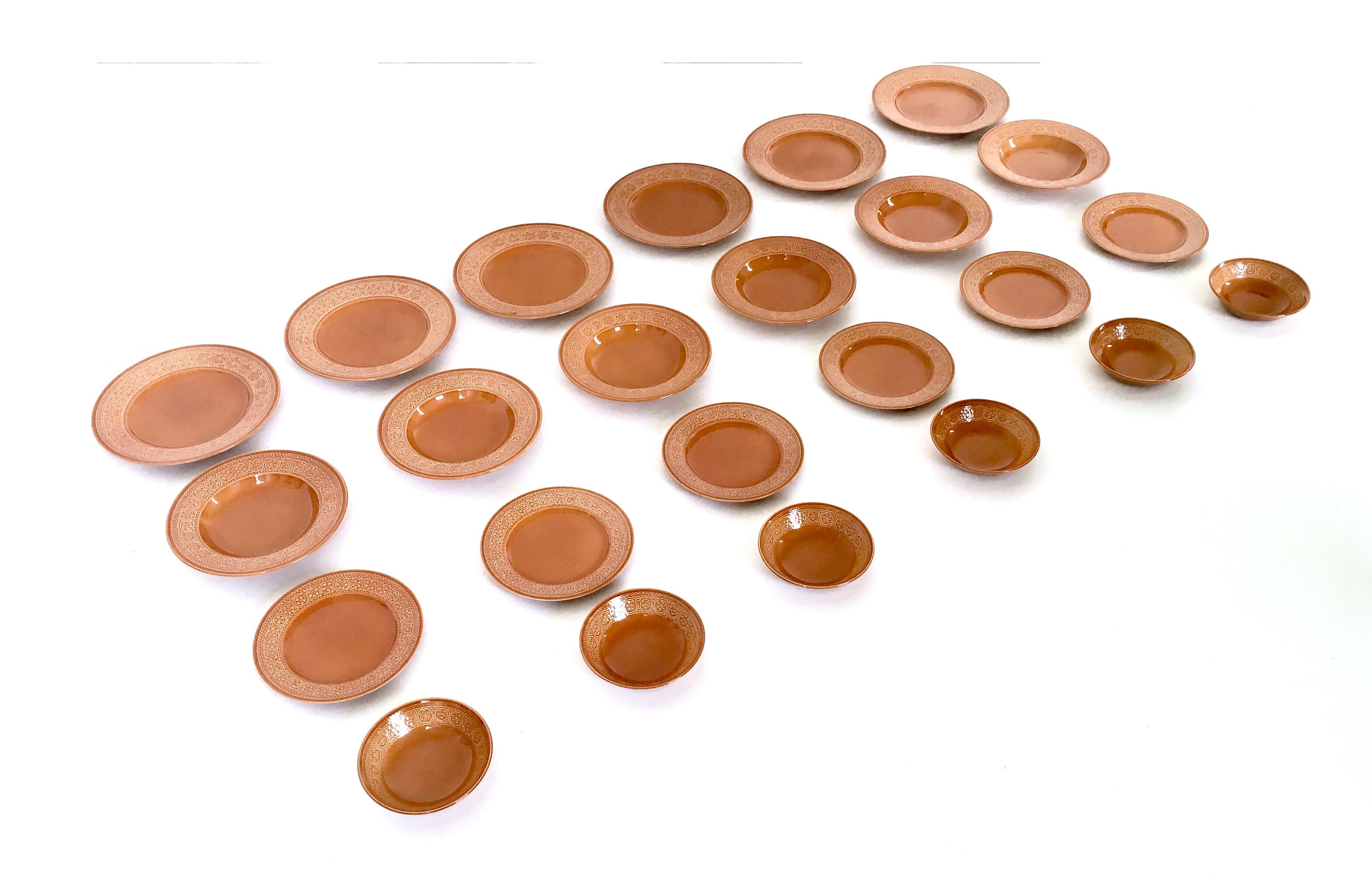 24-piece earthenware dinner Set "Margherita" by Antonia Campi for Laveno, 1965