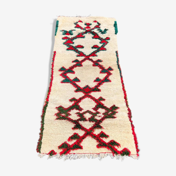 Moroccan rug handmade wool 80X195 cm