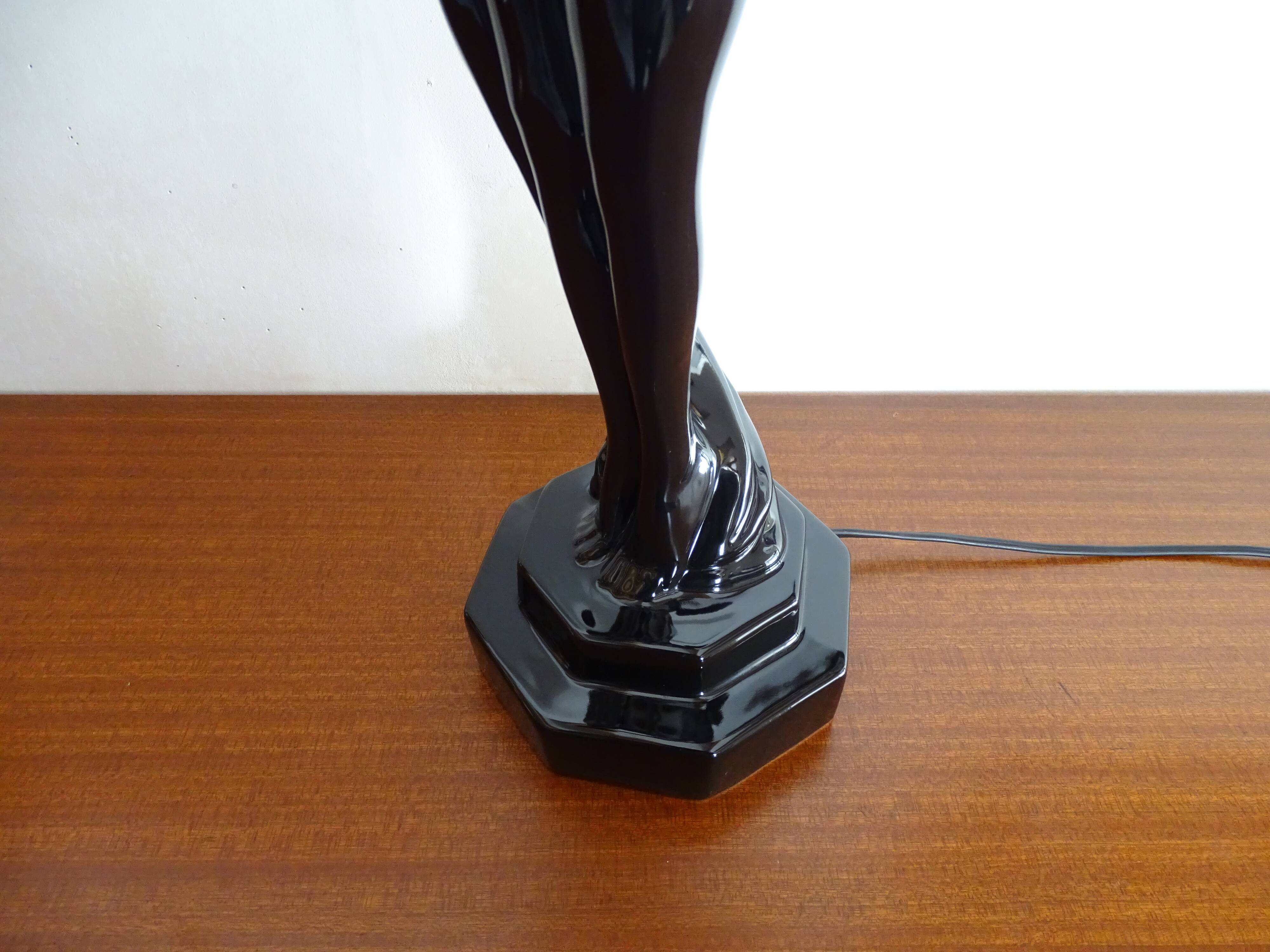 Lampe danseuse nue design 70's 80's- art déco globe boule