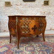 Chest of drawers stamped in marquetry Louis XV style