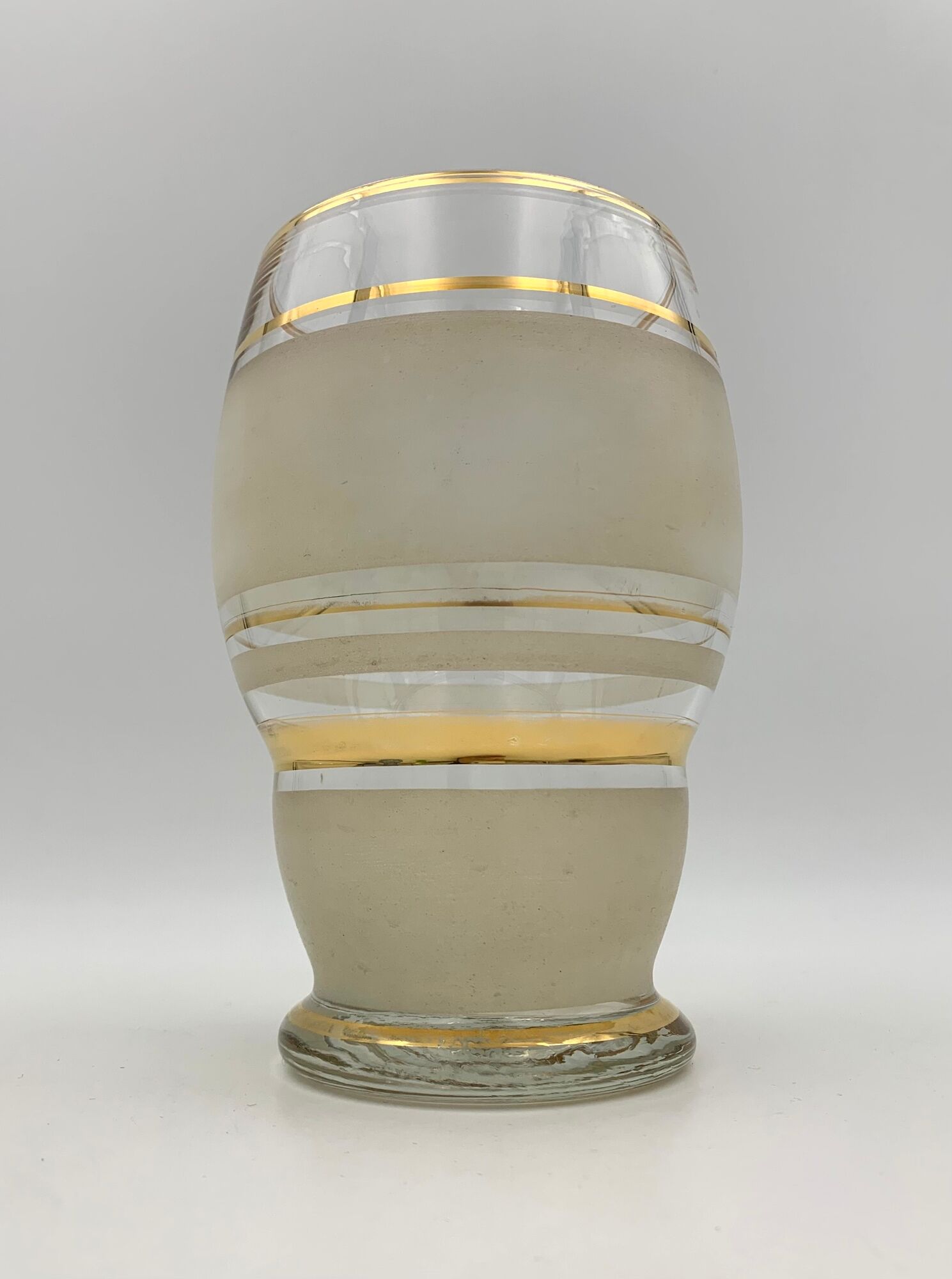 Vintage glass vase - Fains glassworks, France, signed - 1950s