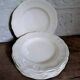 Set of 9 Sarguemines ivory soup plates