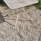 Perforated sheet metal garden table
