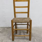 Pair of rustic chairs in solid ash