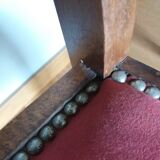 2 Art Deco upholstered and wood chairs