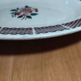 Ancien plat de service motifs fleurs  st amand vintage