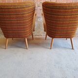 Pair of 1950 cocktail armchairs