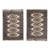 Pair of handmade Pakistani oriental rugs: 1.04 x 0.64 M