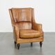 Vintage Armchair Made of Sheepskin Leather