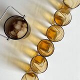 Lot de 6 verres twist ambrés