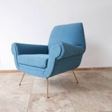 Pair of Newly Upholstered Italian Mid-Century Armchairs