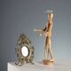 Antique table mirror in bronze, Italy, 19th-20th century