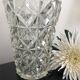 Diamond-cut vase, thick glass