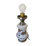 Porcelain lamp with floral decoration