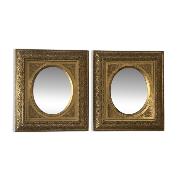Paire de miroirs anciens - XIXᵉ siècle