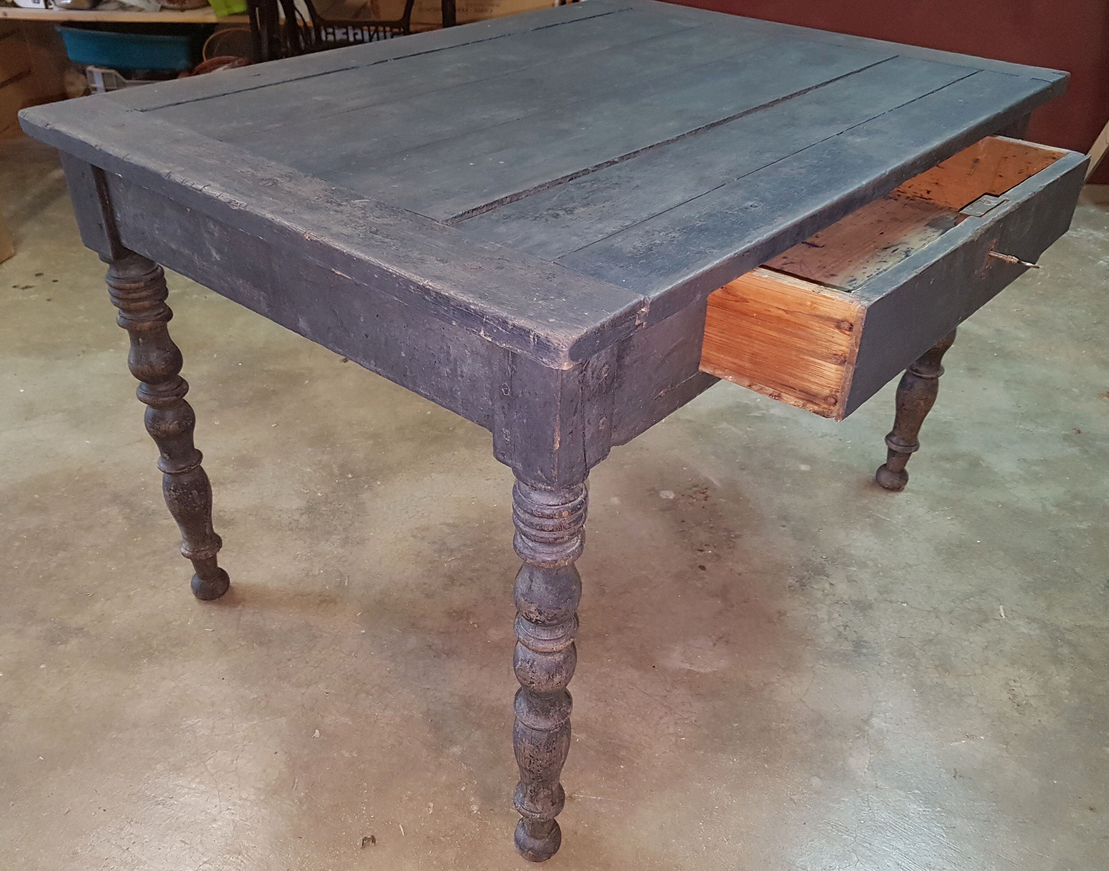 Antique table with drawer