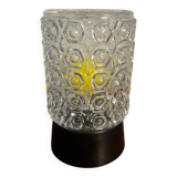Ceiling light transformed into a table lamp with new electricity