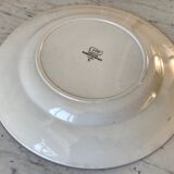 Plat rond Digoin Sarreguemines modèle "Line" années 20-30