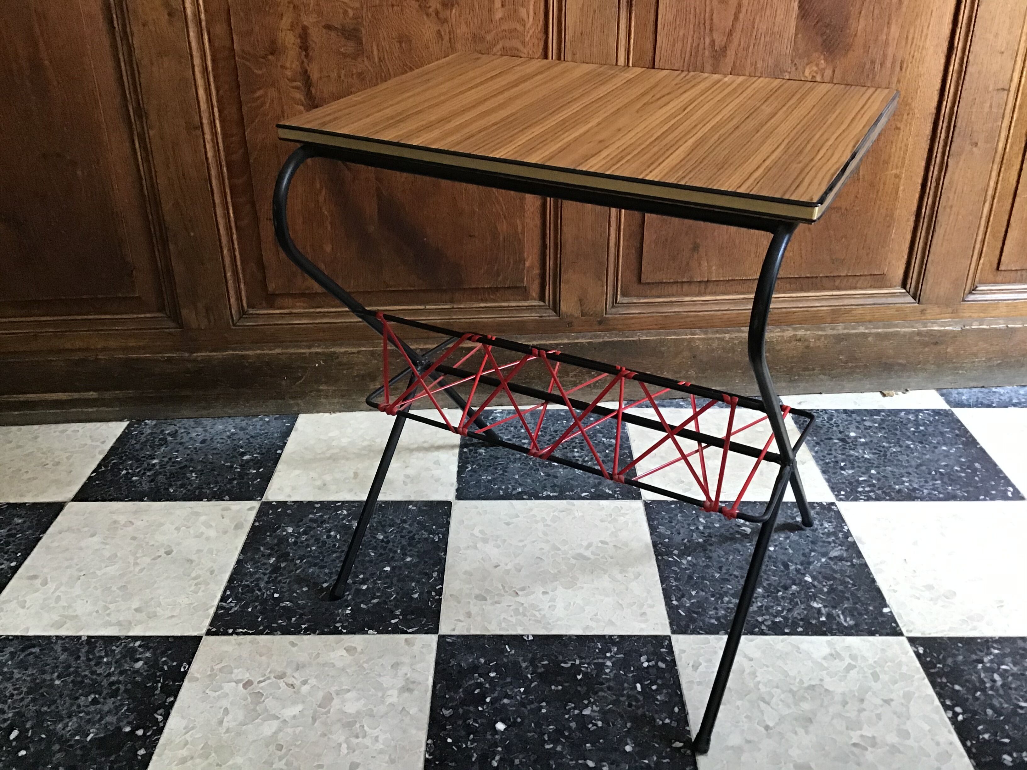 Vintage newspaper table