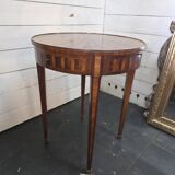 Bouillotte table in marquetry, signed Pagny Fils, Paris, early 20th century