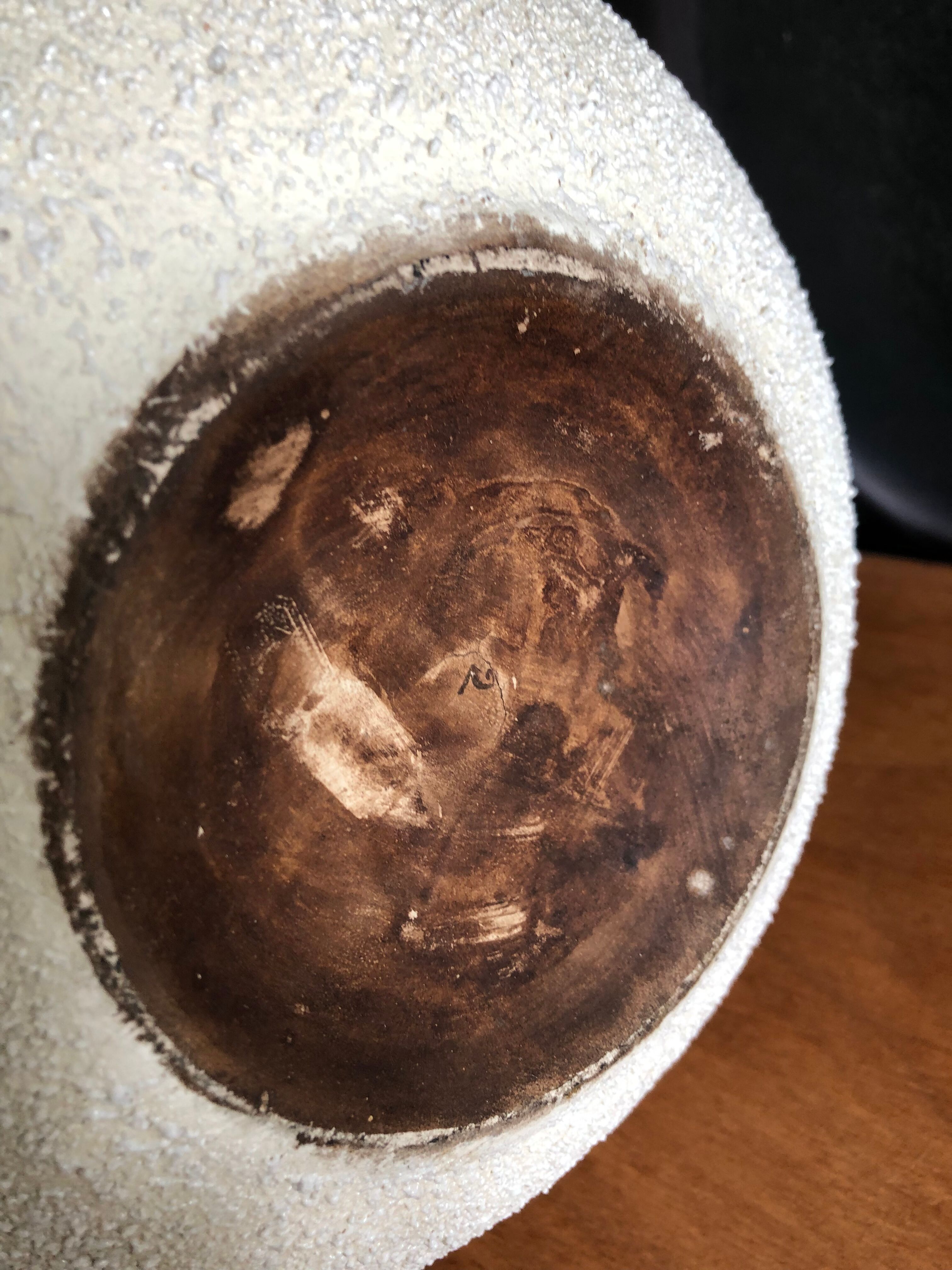 Large ceramic ball vase 1950s