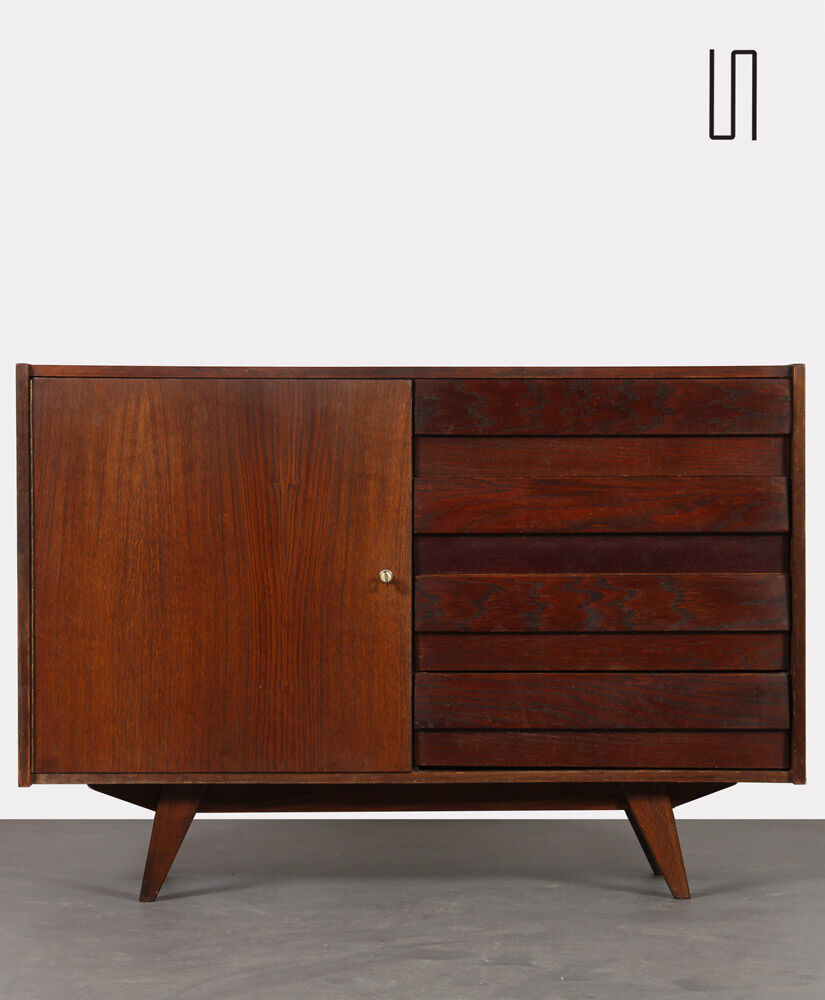 Buffet in stained oak model U-458 by Jiri Jiroutek, 1960