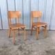 Lot of 2 vintage curved wooden thonet chairs