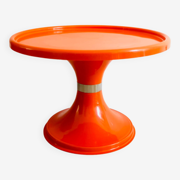 Table basse ronde orange, Italie années 60
