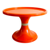 Orange round coffee table, Italy 60s