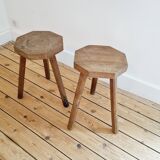 Brutalist stools - pair