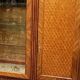 Important showcase library in fine wood and marquetry, stamped.