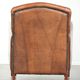 Sheepskin armchair in Art Deco style with wooden armrests