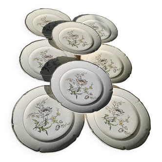 8 assiettes plates "Saverne" Saint Amand